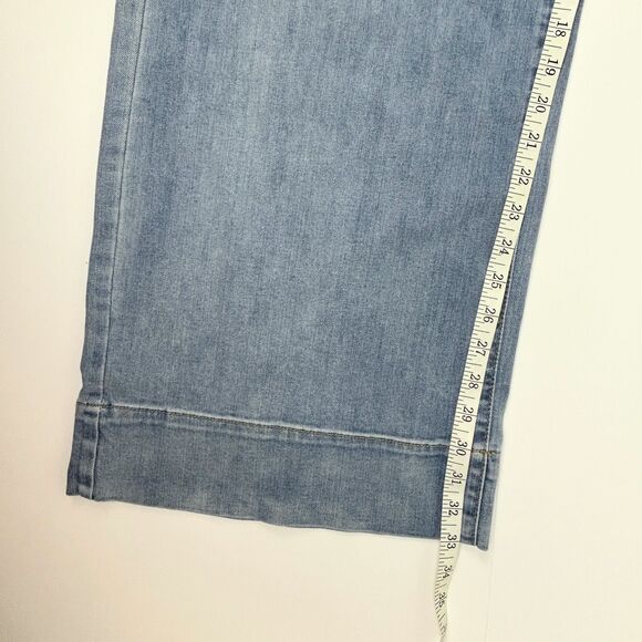 Lane Bryant Mid Rise Wide Leg Crop Jeans Signature Fit Flex Magic Waist 16 Long - Picture 6 of 12